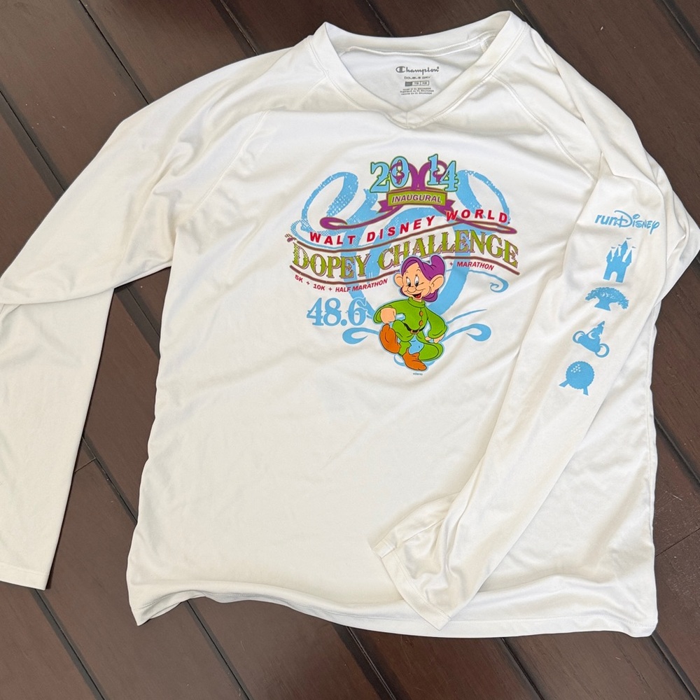 RunDisney 2014 Dopey Challenge Women’s Long Sleeve Tshirt Size XLarge